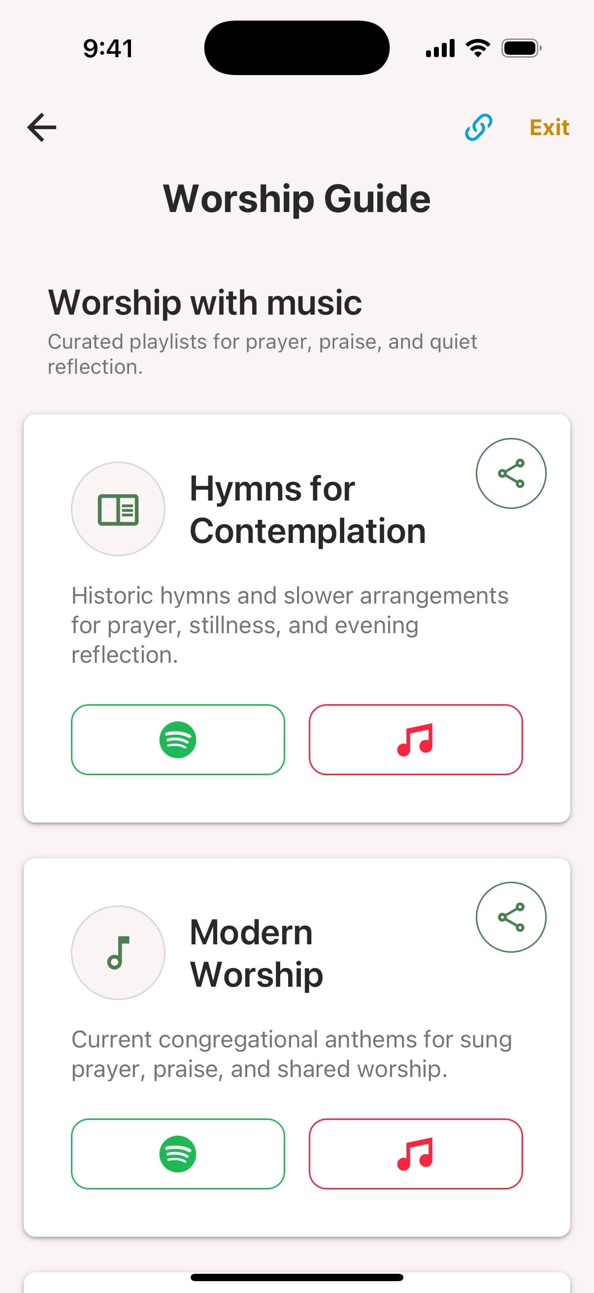 The Worship Guide with hymn and modern worship playlists