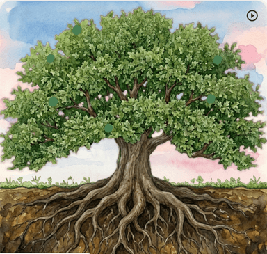A fully mature tree — cumulative transformation